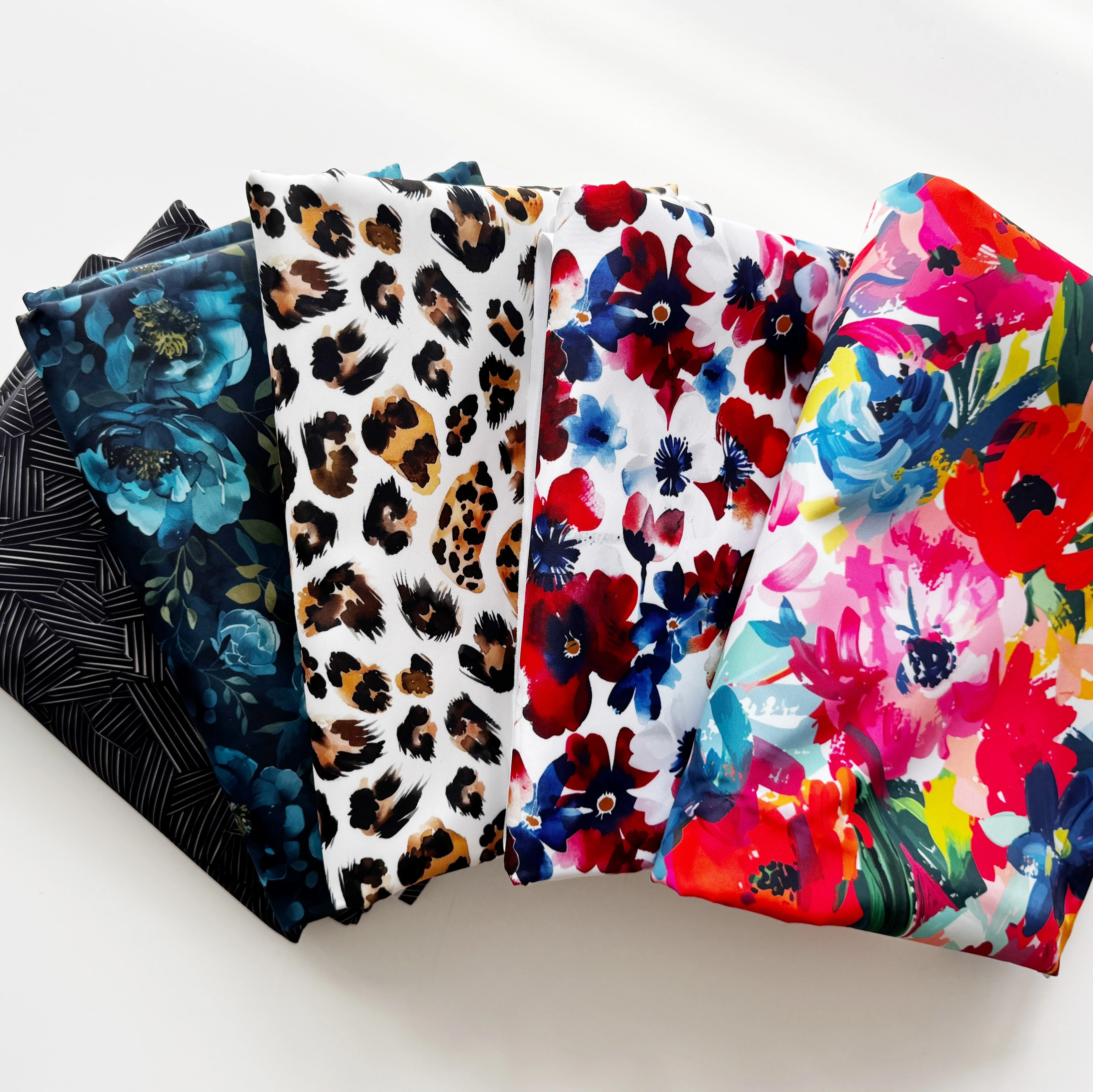 Bonded Nylon Blue Floral - Image 5