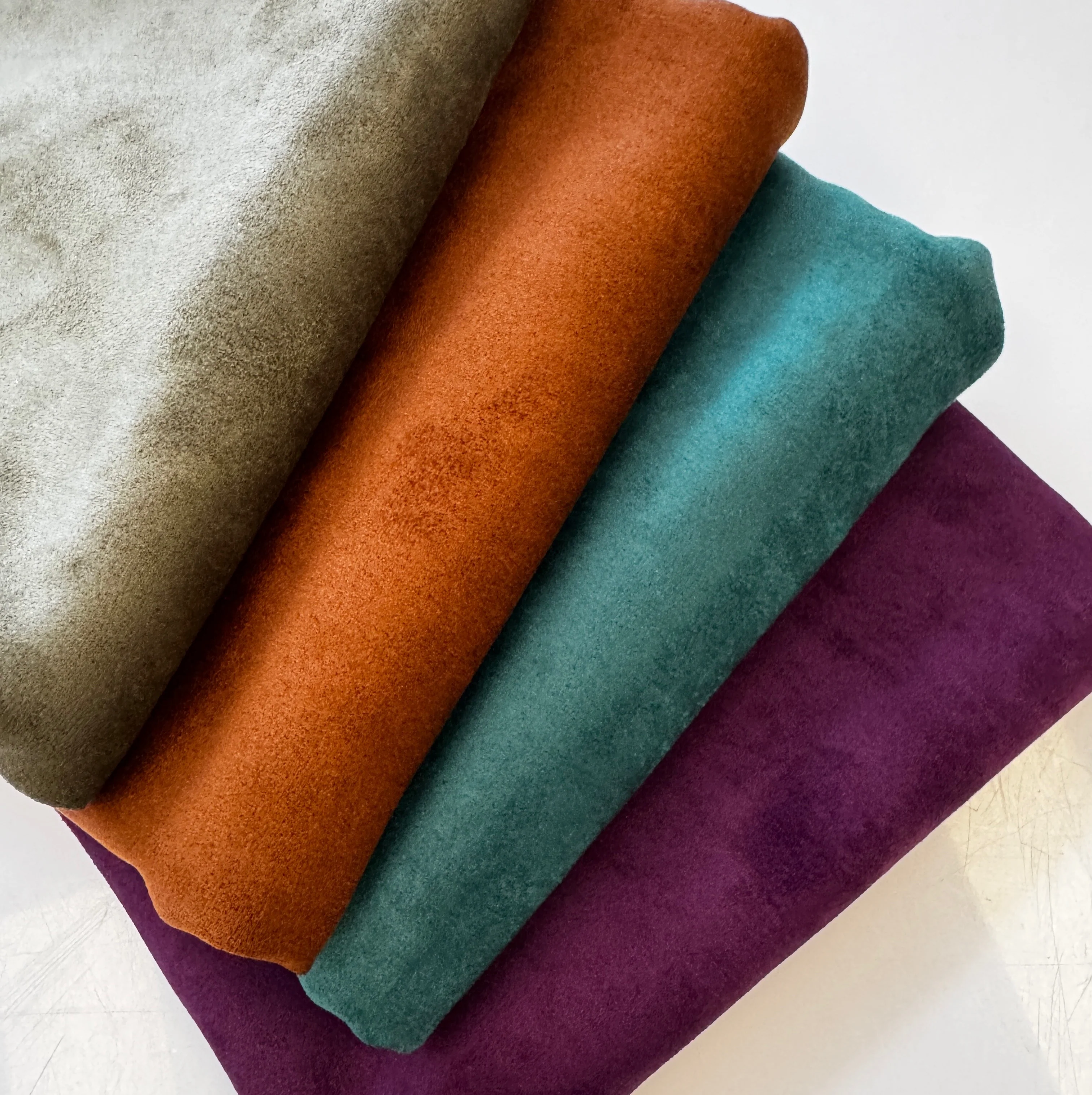 Faux Suede Cognac Brown Fabric – 18" x 54" Roll | Soft Vegan Leather for Bag Making & Sewing - Image 4